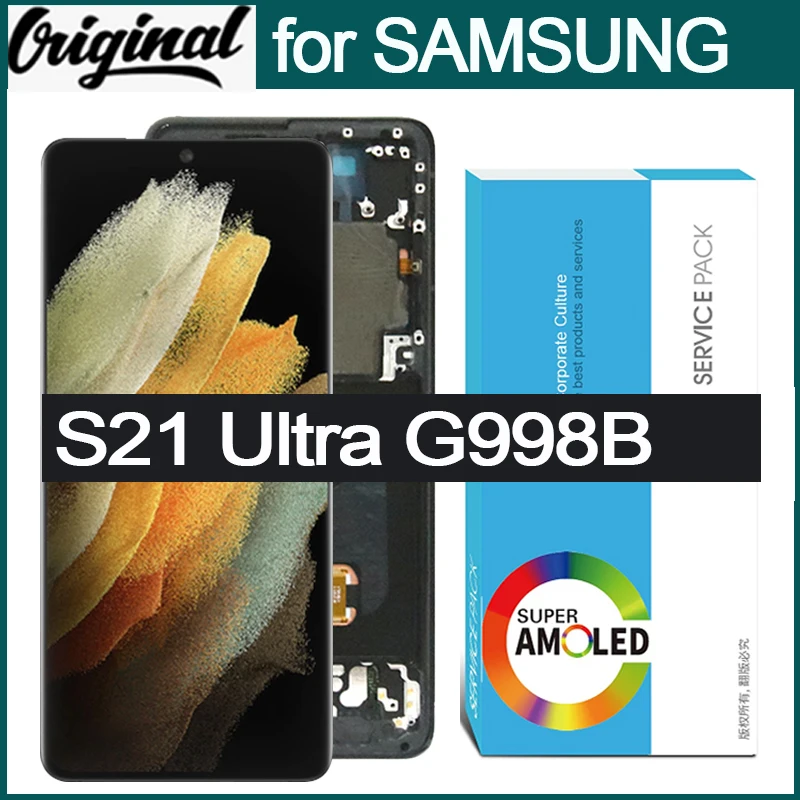 Оригинальный 6 8 'ɺMOLED LCD Замена для SAMSUNG Galaxy S21 Ultra 5G Touch Screen SM-G998B SM-G998B/DS SM-G998U Display