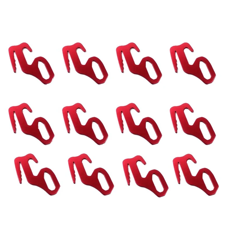 

12Pcs Aluminium Alloy Anti-Slip Rope Tightener Cord Adjuster Buckle Tight Bundle Outdoor Activity Tent Accessory