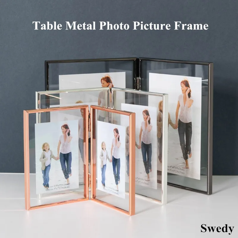 8 Inch Tabletop Plastic Photo Picture Frame Display Home Family Decorations Frame Sign Holder Stand