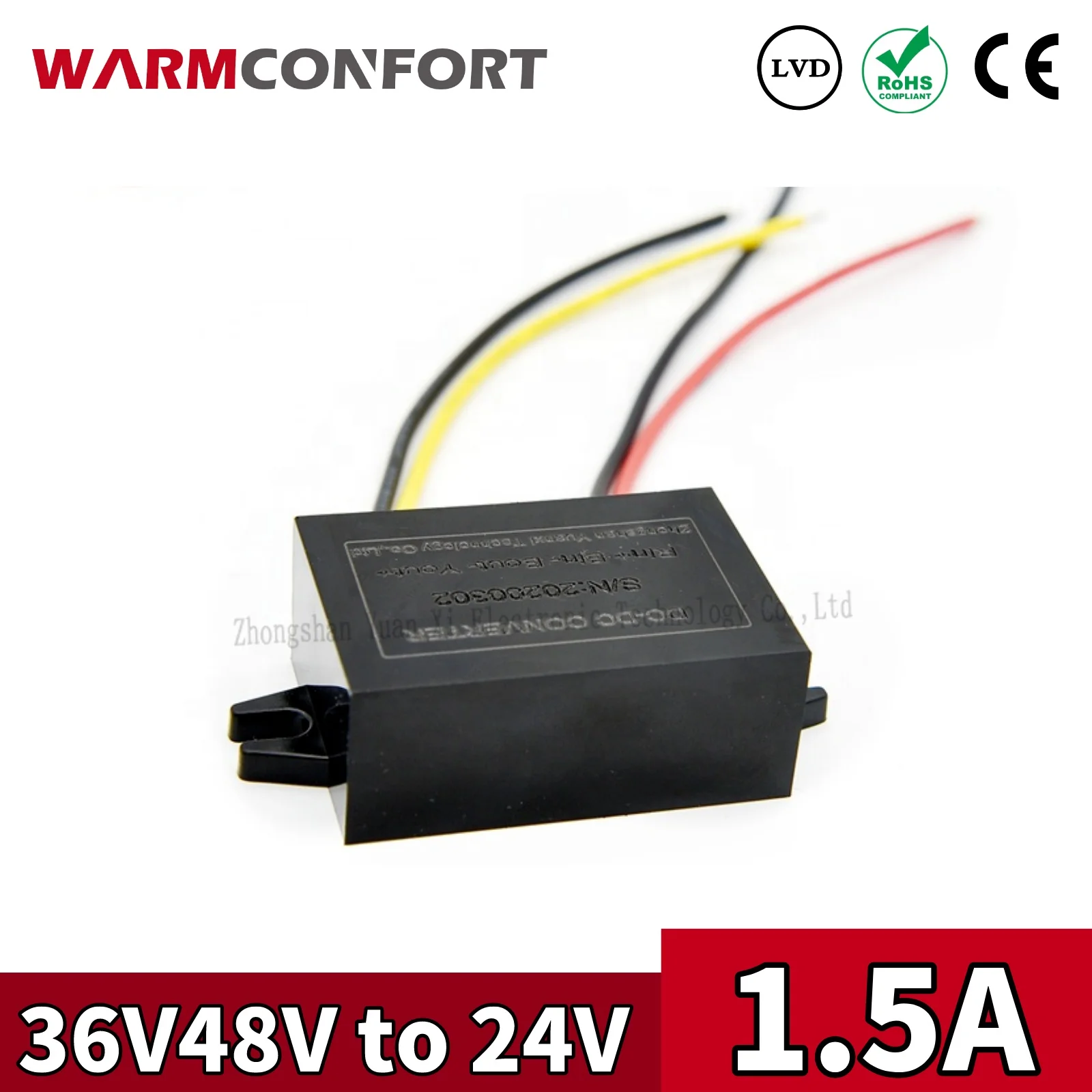 

36V 48V to 24V 1.5A 36W DC DC Converter Step-down Buck Car Truck Vehicle