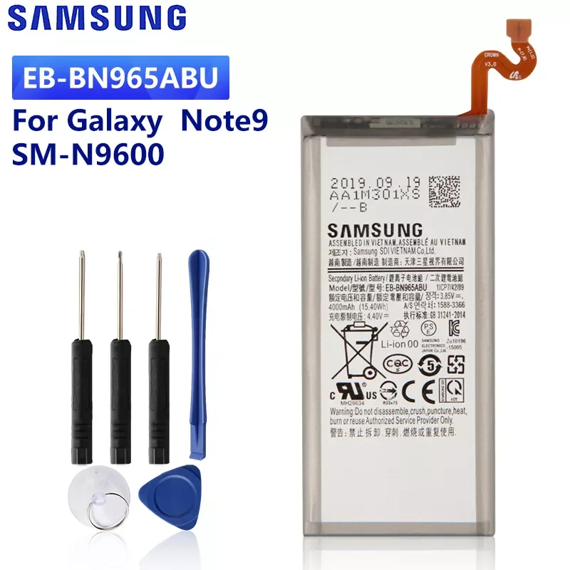 

NEW2023 Original Replacement Battery EB-BN965ABU For Samsung Galaxy Note9 Note 9 SM-N9600 N960F N960U N960N N960W 4000mAh