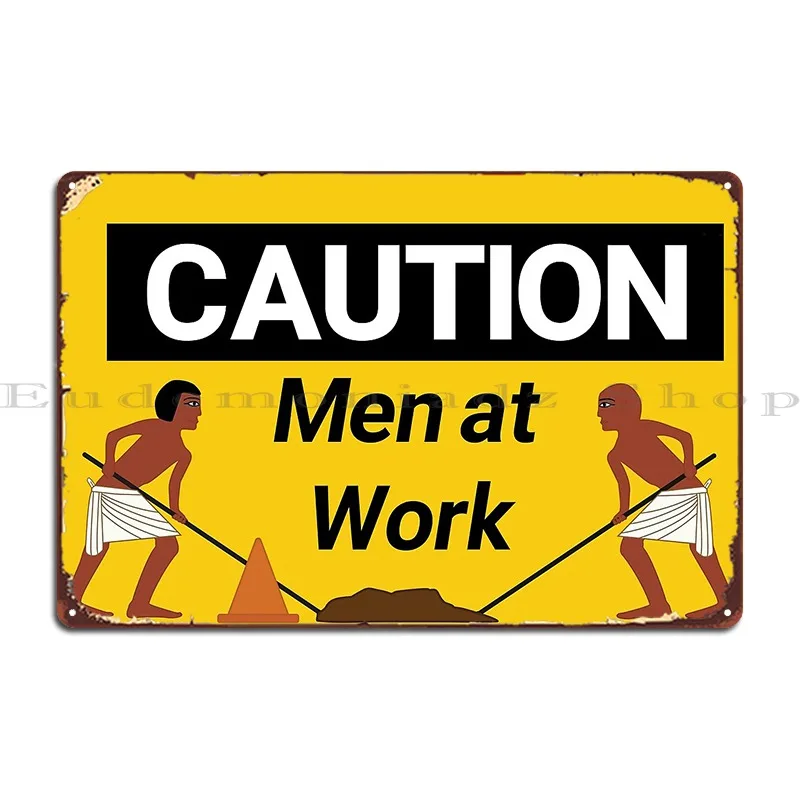 Металлическая табличка &quotДревние египетские мужчины на работе&quot