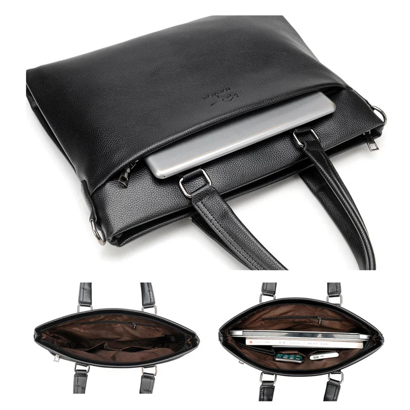 2022 Briefcase Men's Business Bag Shoulder Pu Leather Shoulder Bag Designer Male Laptop Handbags Messenger Totes Male Briefcase