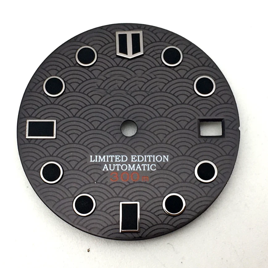 NH35 28.5MM Watch Dial Black Date Window Dial for NH35 Movement Watch Accessories Dial