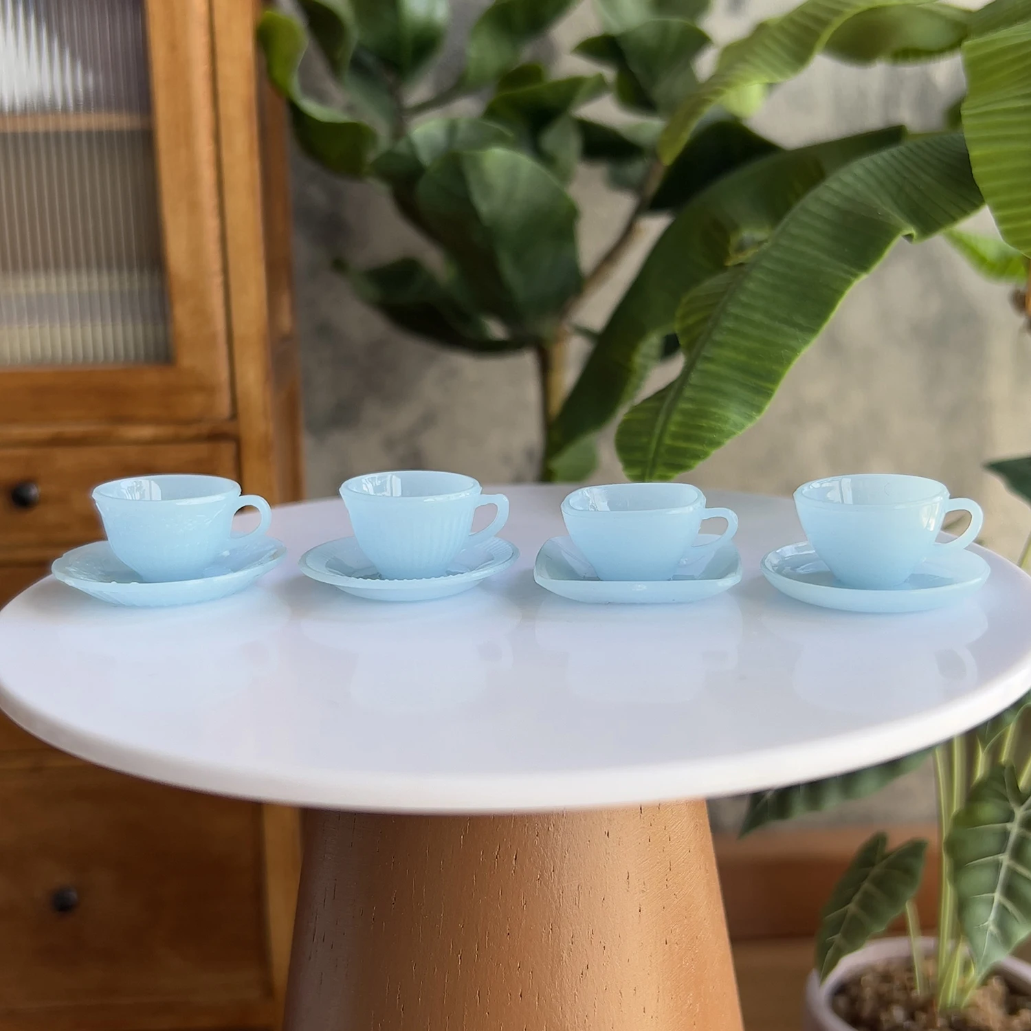 Кукольный домик 1:6 мини модель стеклянная текстура чайная чашка блюдце/кофейная