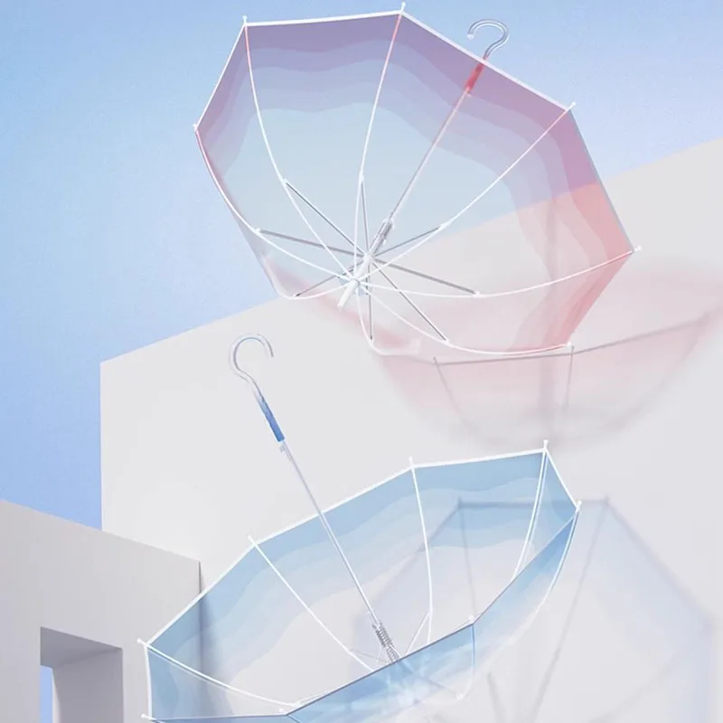 Японский прозрачный зонт Samurai роскошная шляпа заднего вида со светодиодной