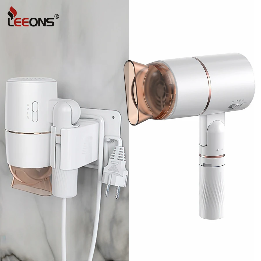 

Портативный фен для волос с отрицательными ионами, с держателем для фена, настенный держатель для фена, складной стоячий фен для женщин