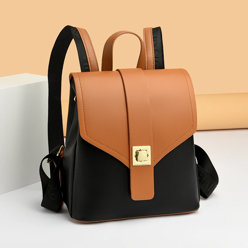 Школьный ранец из искусственной кожи для девочек вместительный дизайнерский