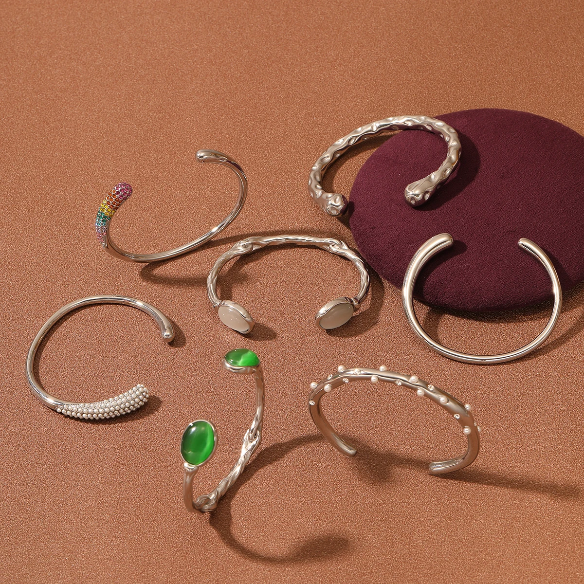 NIMAI Роскошные ювелирные изделия из нержавеющей стали жемчужные циркониевые