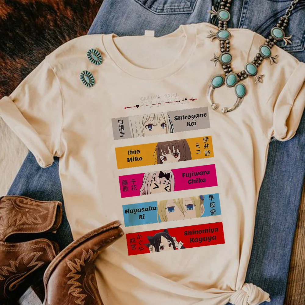 

Kaguya Sama Love Is War Miyuki Shinomiya Fujiwara top women anime graphic funny Tee girl y2k clothing