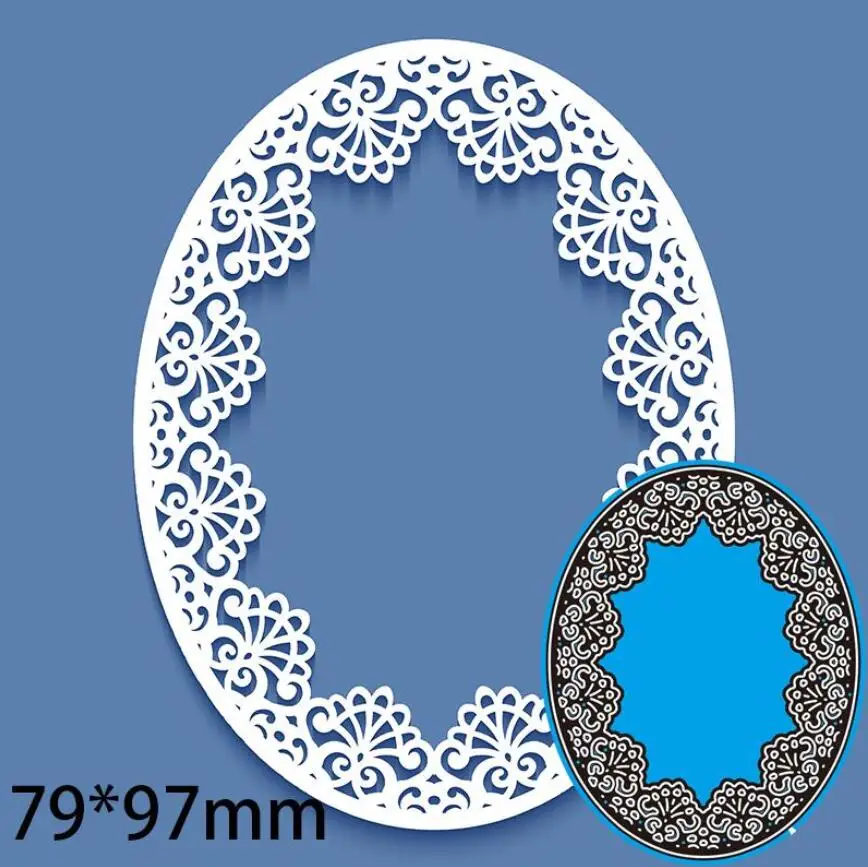 Metalowy ramka z tłoczonym wzorem w tle do scrapbookingu Cięcie papieru Rzemiosło Forma noża Wykrojniki cięcia koronek Sza...