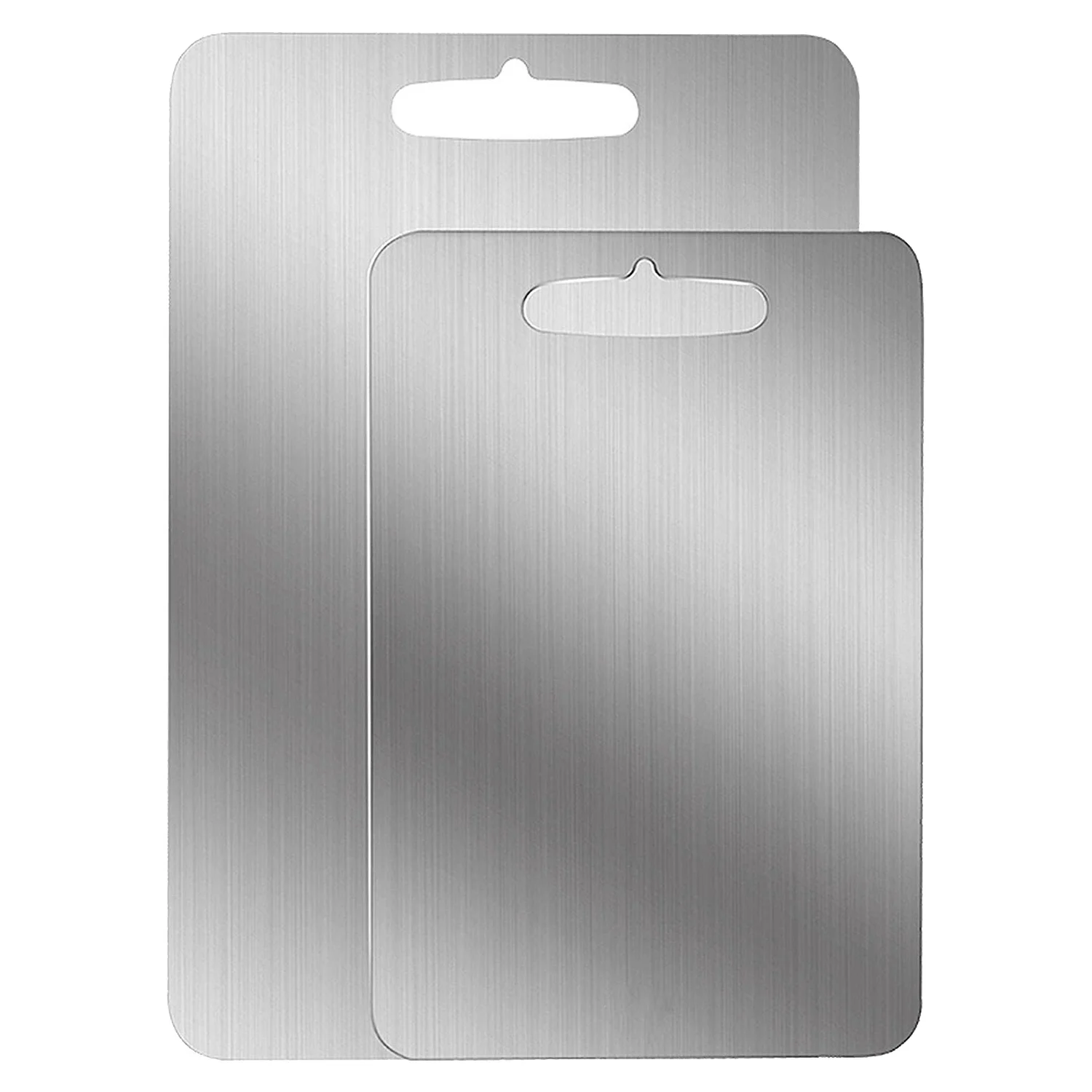 

304 Stainless Steel Cutting Board Wear-Resistant Anti-Rust Kitchen Household Rectangular Chopping Board,2 Pcs