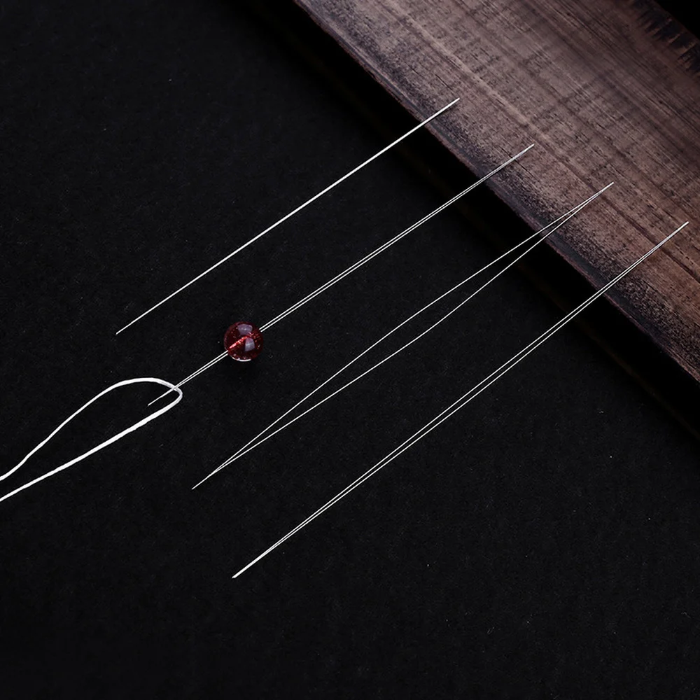 

5Pcs Central Opening Curved Beading Needles Stainless Steel Tools Pins for bead Threading String Cord Easy Jewelry Making