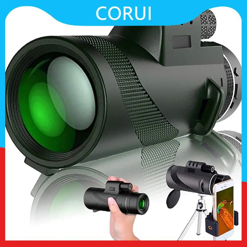 

80x100 Magnification Portable Monocular Telescope 18mm Eyepiece Zoom Tripod High Definition Eyepiece Focusing Plastic Shell