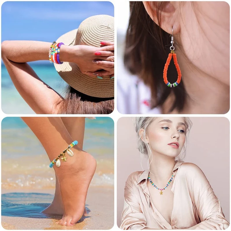 

Новинка, плоские круглые бусины из полимерной глины диаметром 6 мм, 23 цвета, 5041 штук, аксессуары для ожерелий и сережек