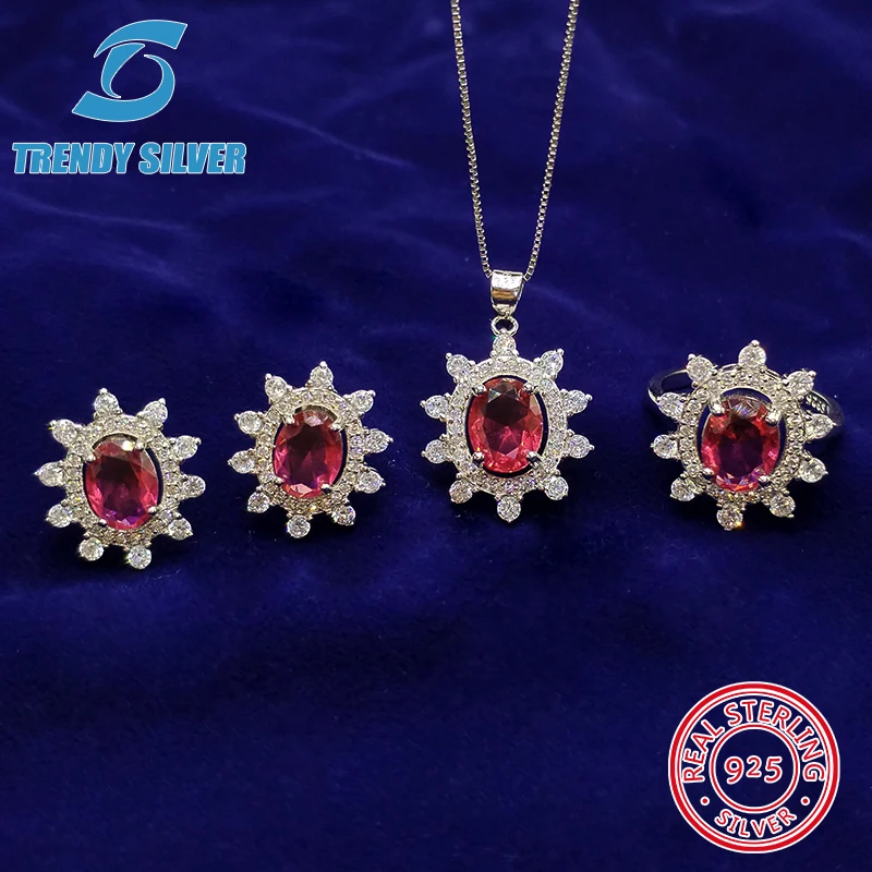 

Серьги-гвоздики, ожерелье, кольцо из серебра 925 пробы с инкрустированным цирконием, классический подарок на день рождения, День святого Валентина