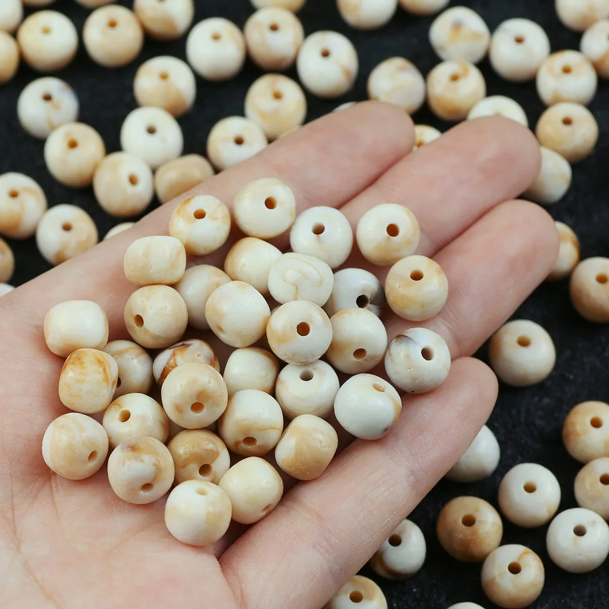 Плоские круглые акриловые бусины-разделители 8 мм 200-100 шт./партия для