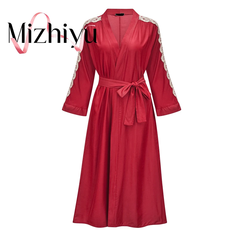Открытый Кафтан Дубай абайя турецкое кимоно кардиган мусульманский хиджаб платье Jilbab Abayas Арабская женская одежда красная