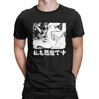 im a devilman too classic man crybaby anime design mens shirt leisure pure cotton round collar short sleeve plus size clothes