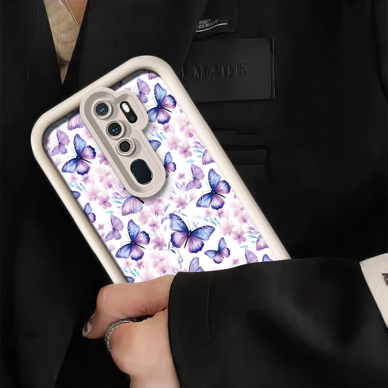 Flowers Butterfly Phone Case For OPPO A32 A31 A17 A16E A16K A16 A15 A11S A9X A7X A9 A5 A3 A3X A1 Shockproof Silicone Soft Cover