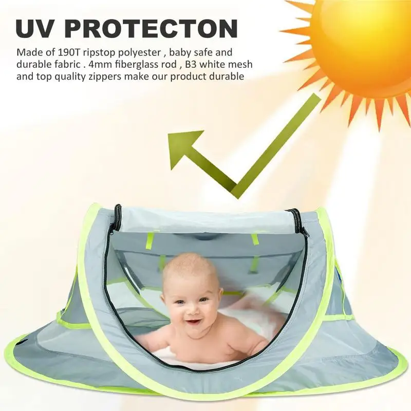 

Baby Beach Tent UV 50+ Foldable Travel Tents Reusable Baby Bed Beach Playing Tent Sun Shelters Outdoor Camping Tent Mosquito Net