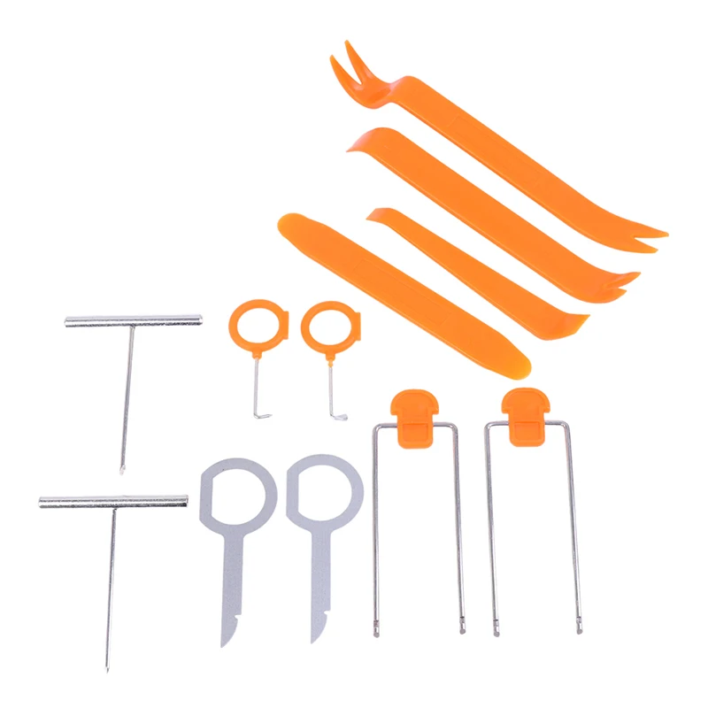 

12Pcs/Set Plastic Auto Dismantle Tools Kit Car Radio Door Clip Panel Trim Dash Audio Removal Installer Pry Kit Refit Set