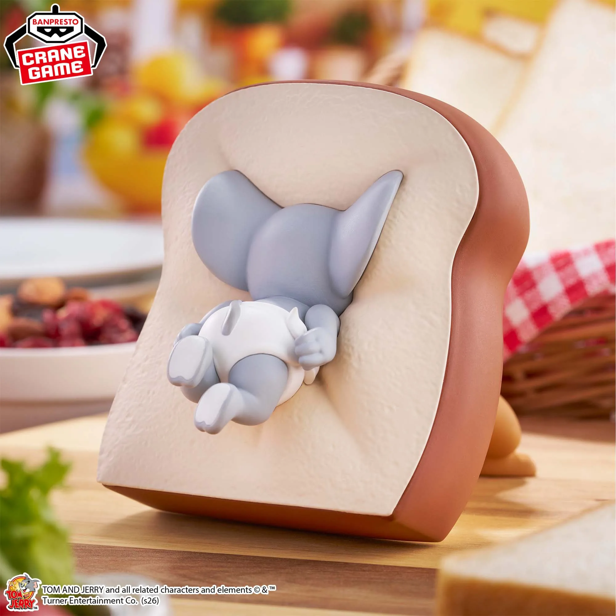 Фото В наличии: Большая мягкая виниловая фигурка Bandai Том и Джерри - Yummy Bread - Tuffy, мягкие резиновые фигурки из ПВХ, аниме-модель, оригинальная игрушка в коробке, подарок №3