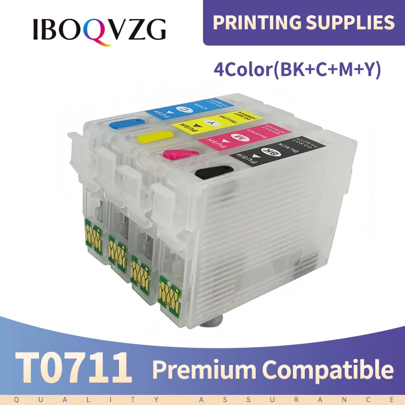 Фото Многоразовый картридж с чернилами ARC Chip T0711-T0714 для EPSON Stylus SX210 SX209 SX200 SX115 SX110 SX105 SX100 SX20 SX21 D92 D120 №1