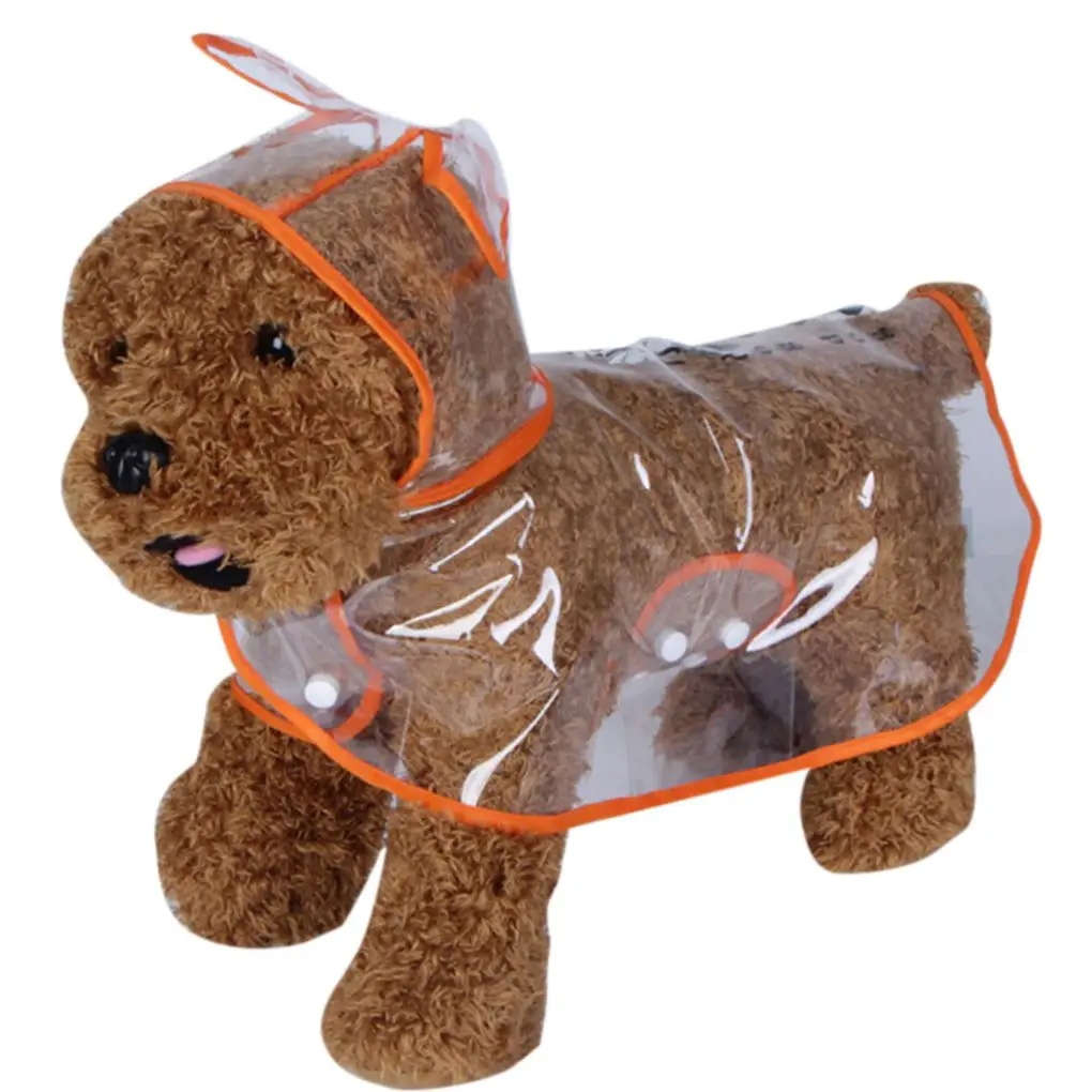 

1pc Waterproof Dog Raincoat with Hood Transparent Pet Dog Puppy Rain Coat Cloak Costumes Clothes for Dogs Pet Supplies