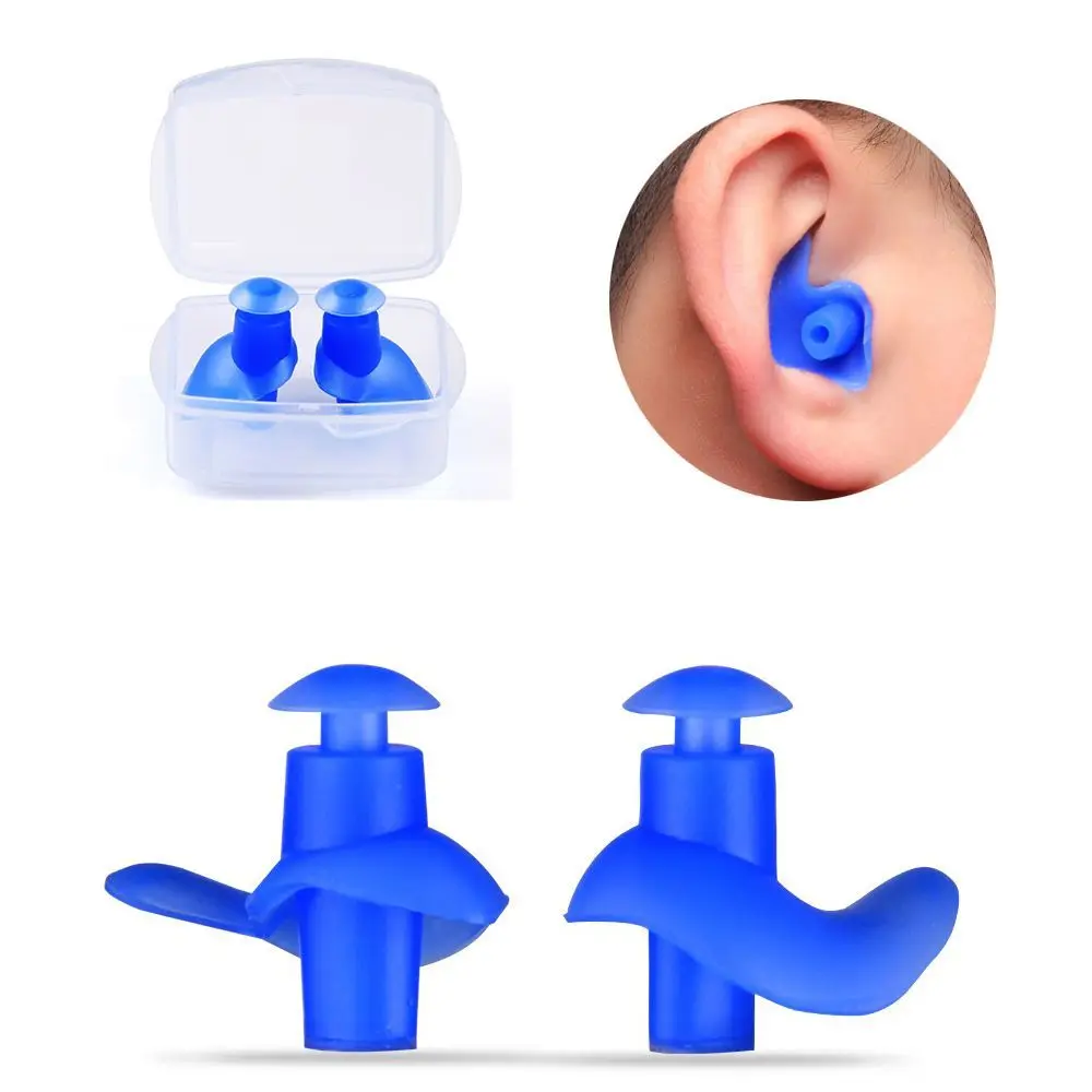 

1Pair Soft Useful Blocks Hypo-allergenic Diving Earplugs Swimming Ear Protection Spiral Waterproof Plug
