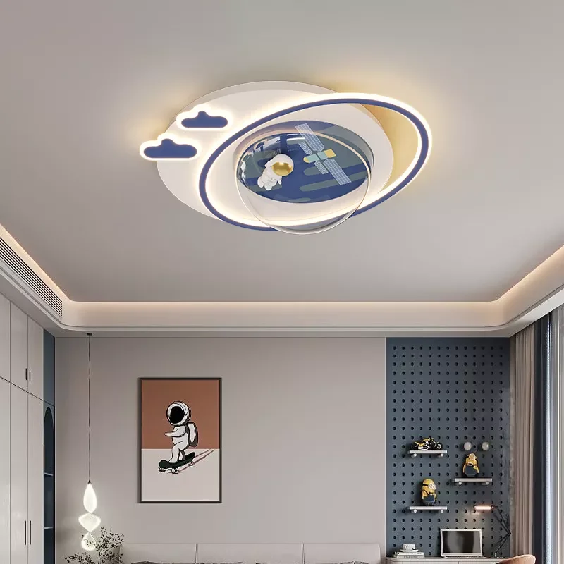 

NEW2023 Children's Room Boy Girl Eye Protection Ceiling Lights Astronaut Space Walk Modern Minimalist Cartoon Bedroom Recess