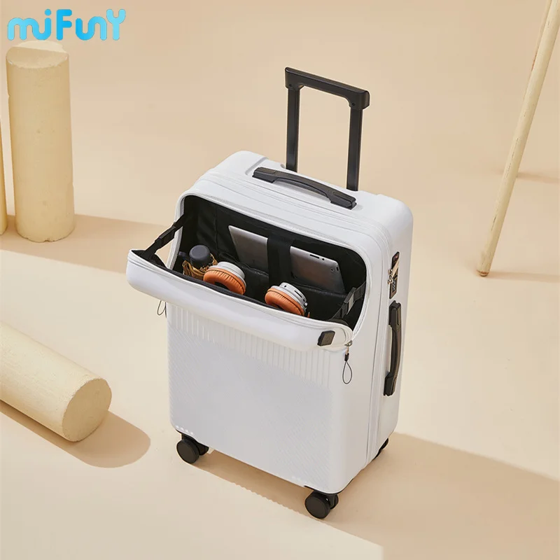 MIFUNY Rolling Luggage Charging Business Large Size Luggage Password Trolley Case Boarding Travel Carry on Luggage with Wheels