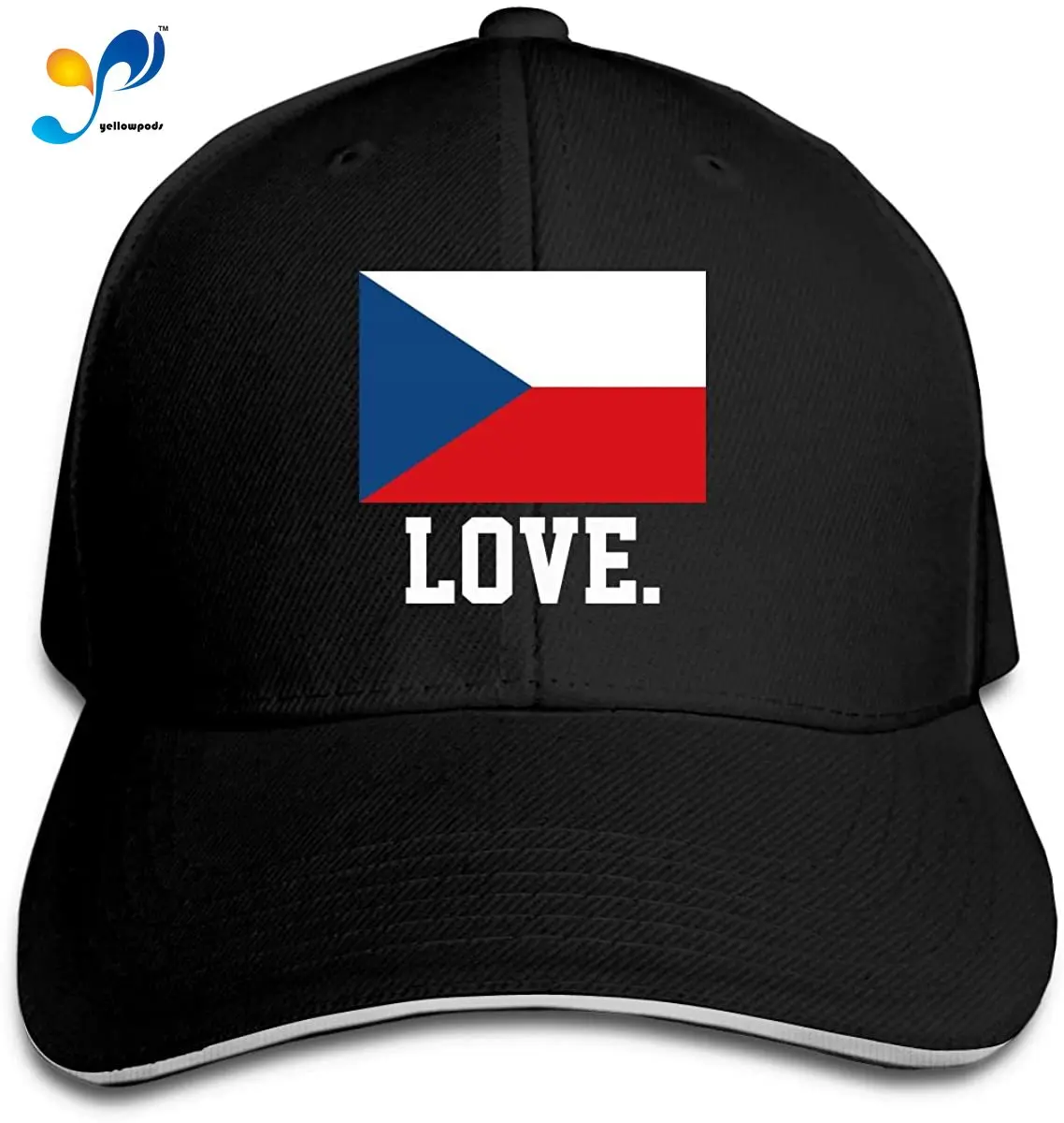 

Flag Of The Czech Republic Men Cotton Classic Baseball Cap Adjustable Size