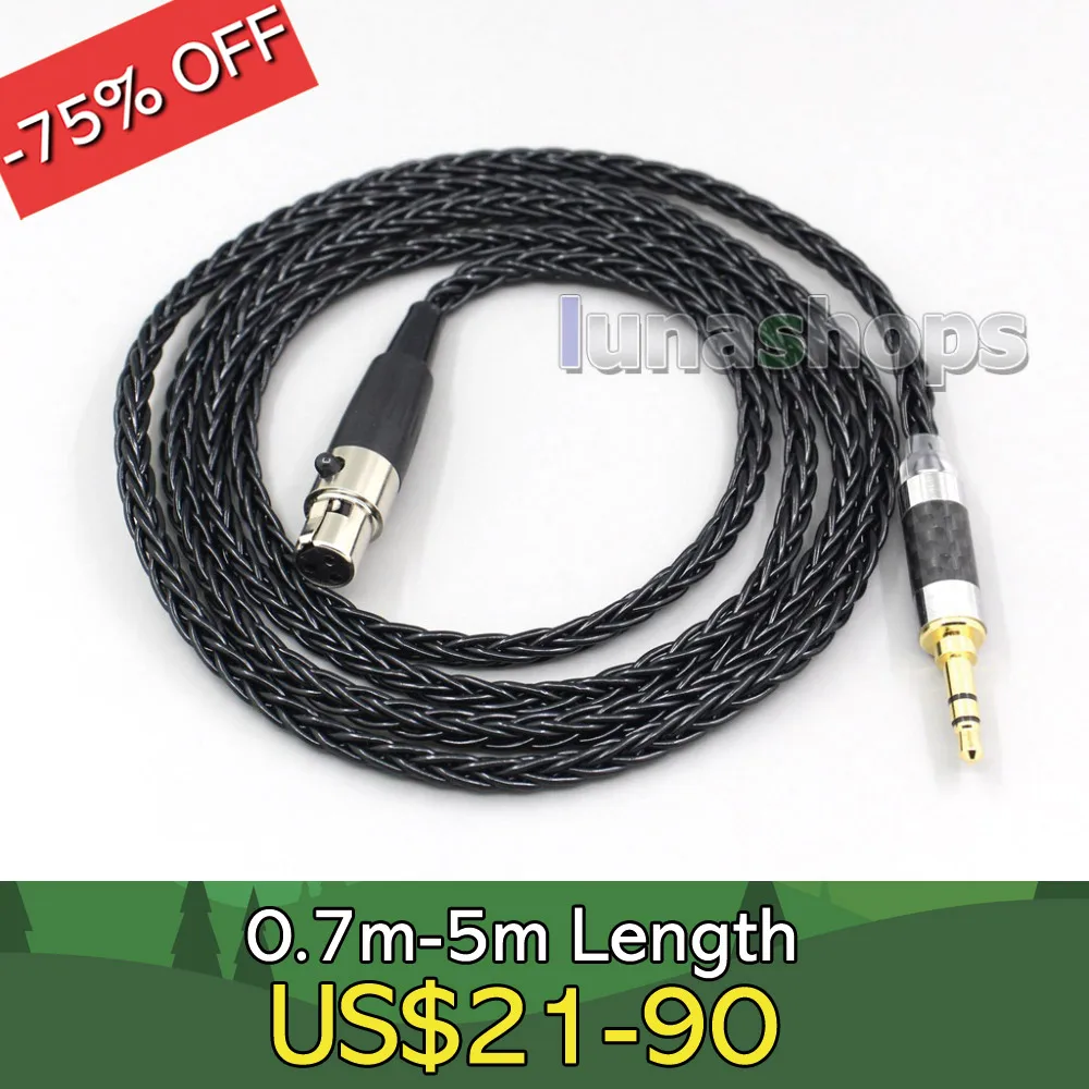 

8-жильный посеребренный черный кабель для наушников AKG Q701 K702 K271 K272 K240 K141 K712 K181 K267 K712 наушники LN006579