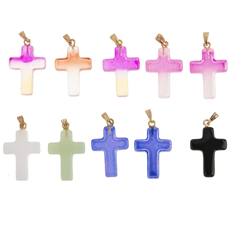 10 шт. градиентные бусины из чешского стекла 30 х23 мм