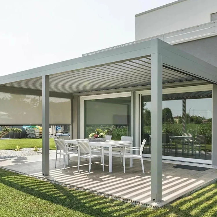 

Customized Luxury Roman Pergolas Aluminum Pavilion Gazebo Folding Tent Outdoor Garden Canopies Gazebos