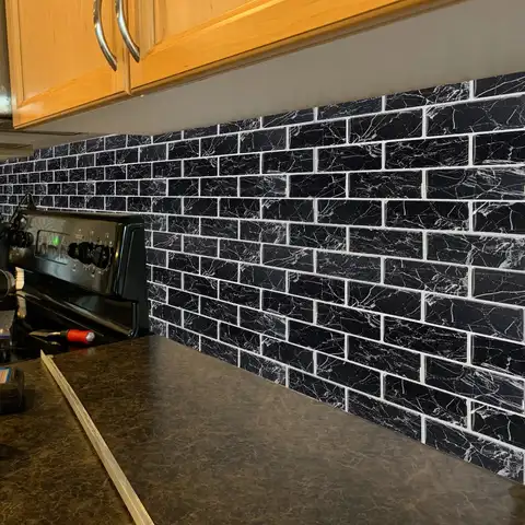 Wostick, Большая распродажа, черная самоклеящаяся кухонная 3d-вспышка для самостоятельного украшения дома