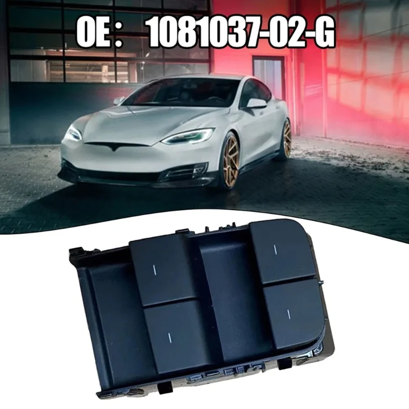 

Front Left Power Electric Window Door Glass Lift Button Elevator Controller Compatible for Model 3/Y 1081037-02G R2LC