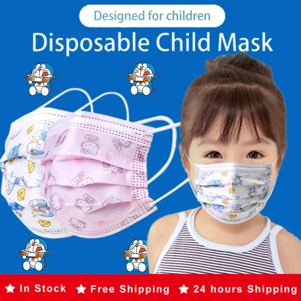 

Children Face Mask Kids Disposable 3 Layer Non-wove mascarillas niños desechables Dust Protection Child Masks Filter quirurgicas