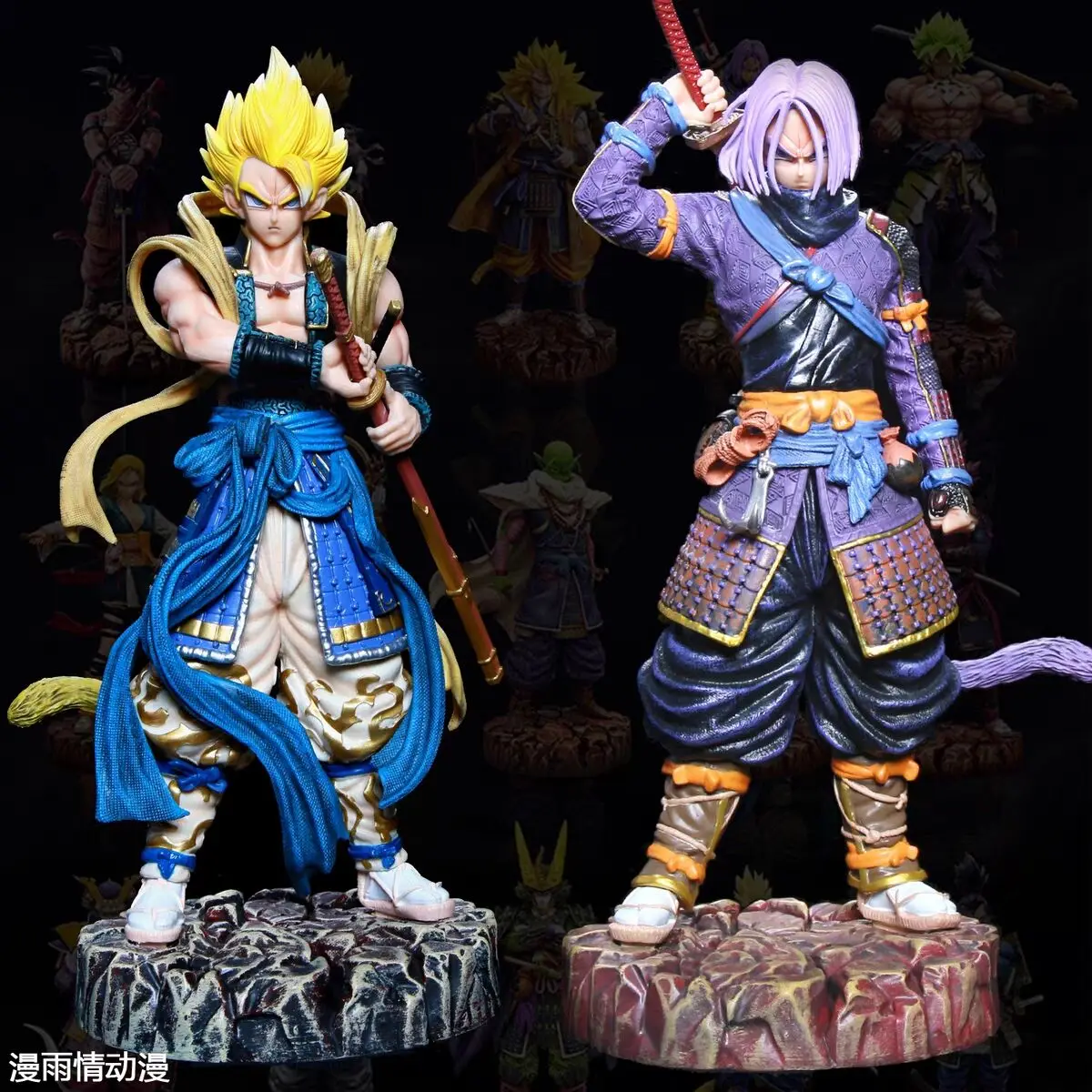 

32cm Dragon Ball Z Samurai Figure Trunks Gogeta Anime Figure Super Saiyan 3 Pvc Statue Model Doll Collectible Toy Birthday Gifts