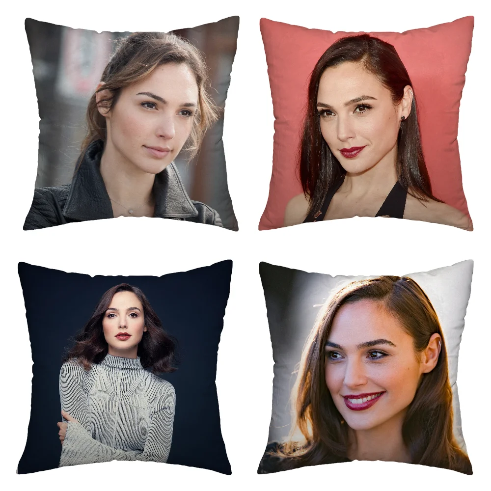 Декоративная Наволочка Gal Gadot Плюшевая Квадратная Для Дивана Стула Автомобиля