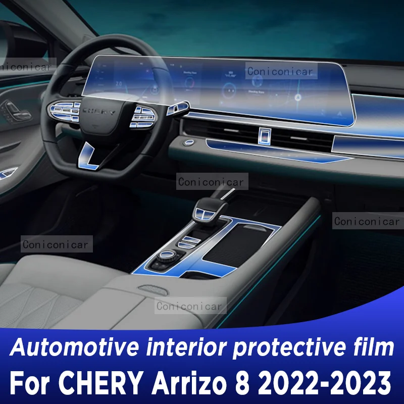 

For Chery Arrizo 8 2022 2023 Automotive Interior Screen Protective Film TPU Anti-Scratch Gearbox Panel Dashboard Navigation