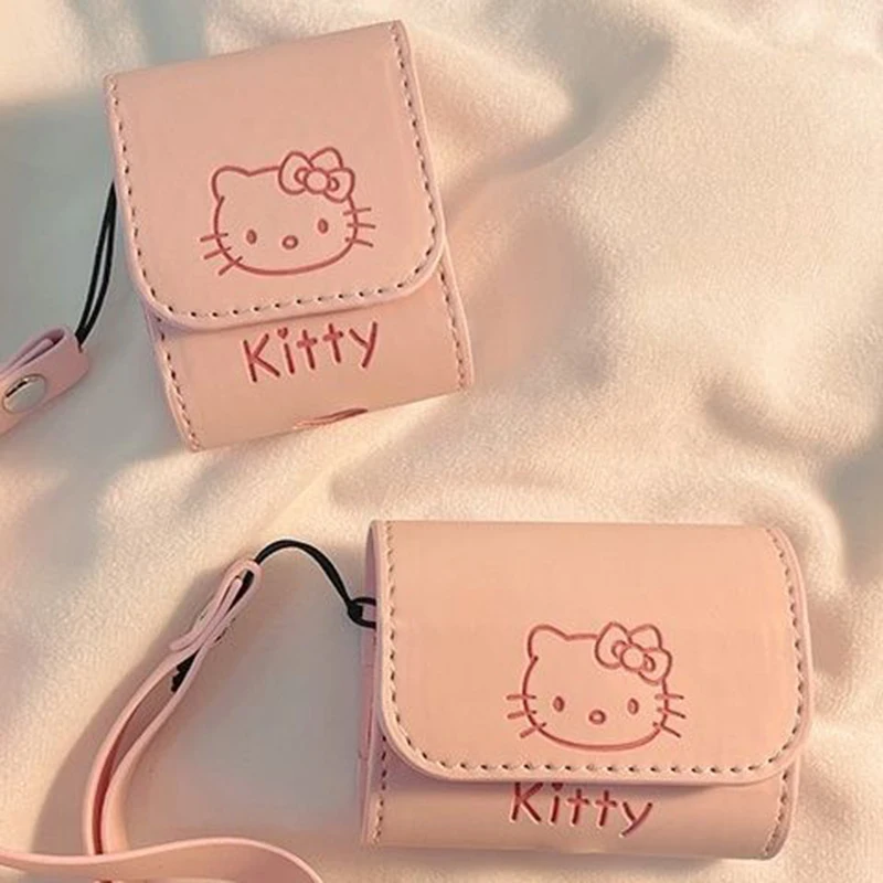 

Kawaii Hello Kitty беспроводные Bluetooth наушники для телефона мультяшный аниме защитный чехол для Airpods 2 3 Pro Игрушки для девочек подарок
