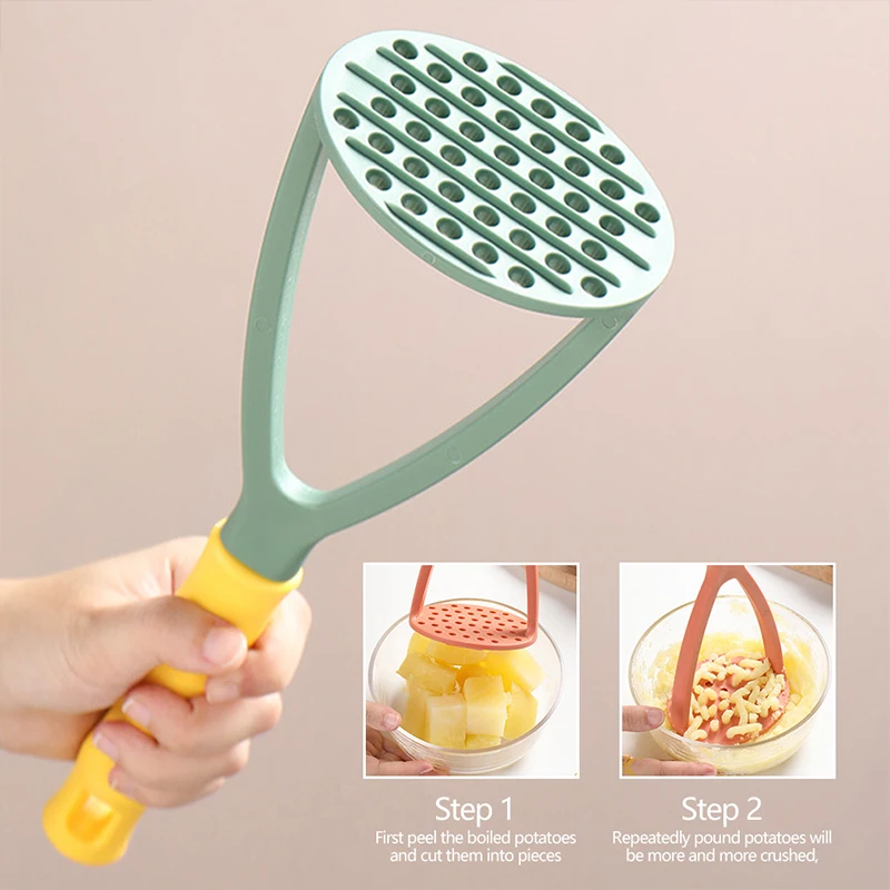 

1pcs PP Pressed Potato Masher Potato Pusher Smooth Mashed Potatoes Crusher Fruit Tools Kitchen Supplies