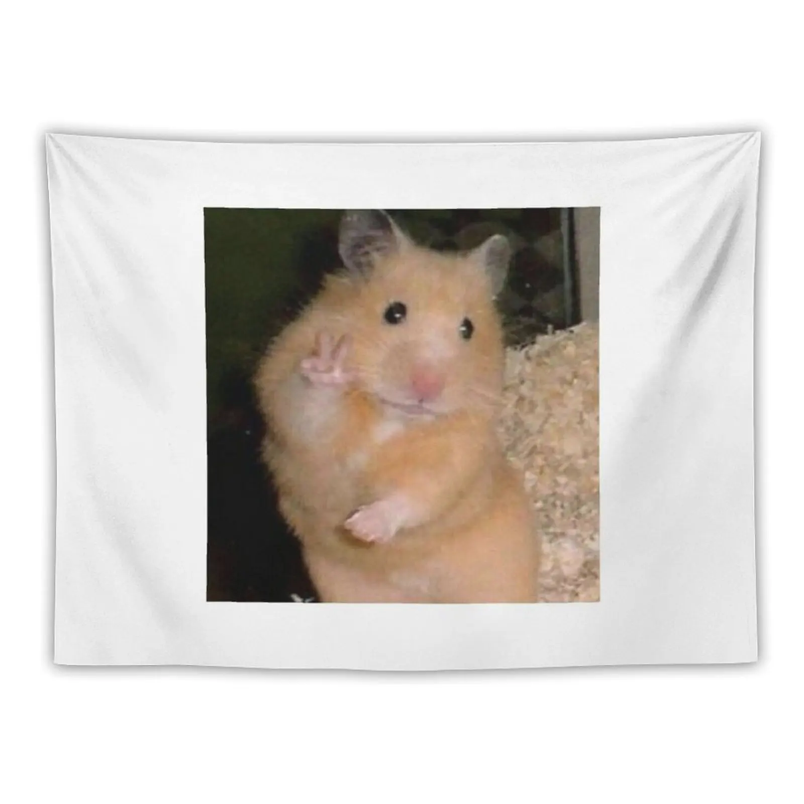 Настенный гобелен в виде хомяка с надписью peace комнатный декор домашний