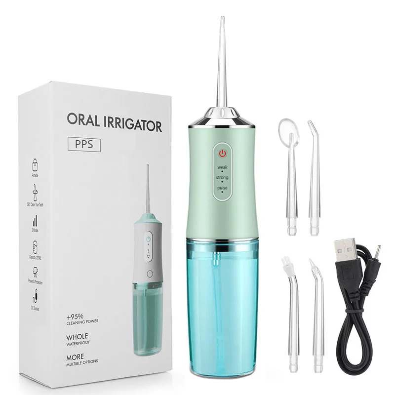 Enlarge USB Electric dental irrigator Oral Irrigator High frequency pulse Water Flosser Portable Dental Water Jet For Oral Teeth Cleaner