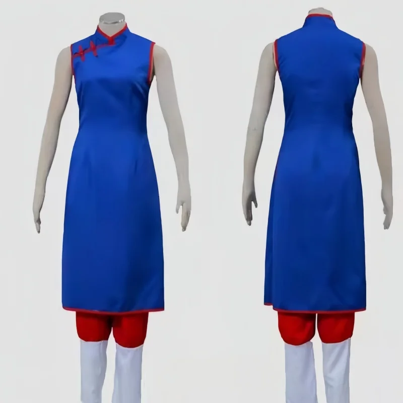 Костюм для косплея Dragon Ball Chichi рубашка в стиле аниме синяя униформа реквизит Cheongsam