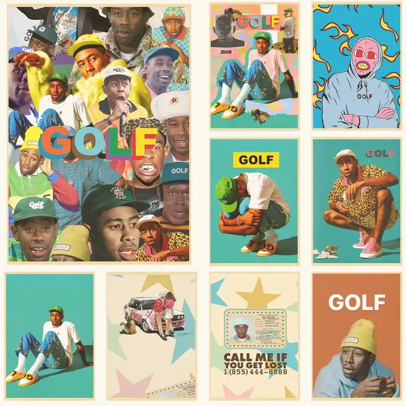 

Rapper Tyler POSTER Retro Poster Home Bar Cafe Art Wall Sticker Collection Picture Wallpaper Decoration