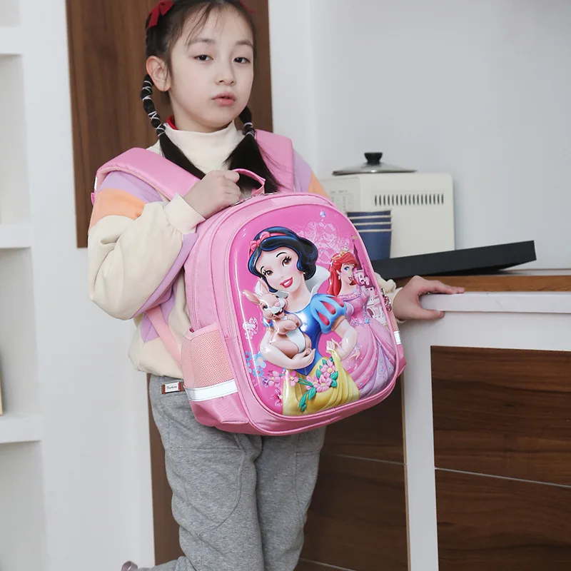 Disney Frozen Princess School Bags For Girls Elsa Anna Kindergarten Grade 1-2 Student Shoulder Orthopedic Backpack Gifts Mochila