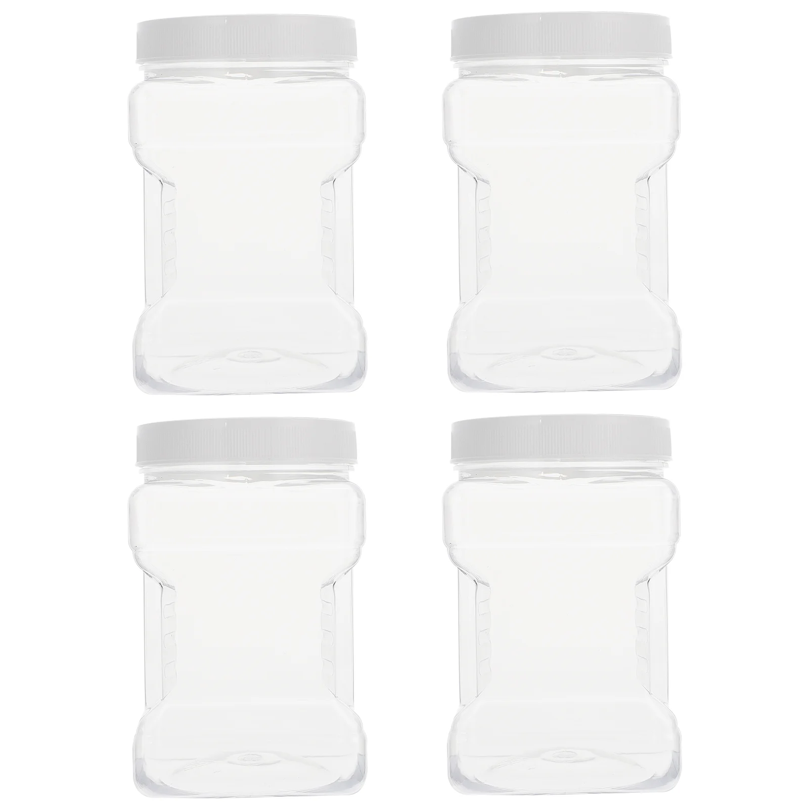 

4pcs Plastic Storage Jars Durable Multi-functional Plastic Bottles for Hotel Home